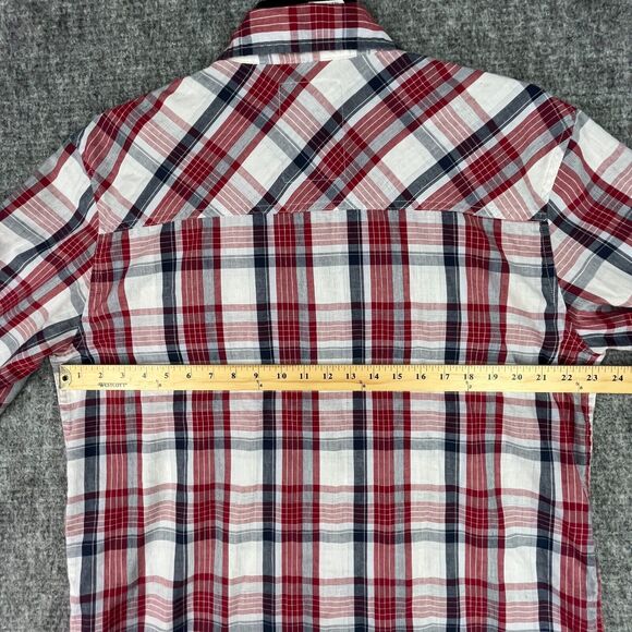 Levis Shirt Mens Extra Large Red Plaid Farm Chore Work Two Horse Brand White Tab - Picture 9 of 12